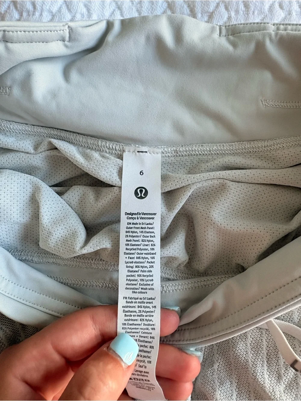 lululemon athletica Women's White Athletic Shorts fast and free mid waisted 3 in